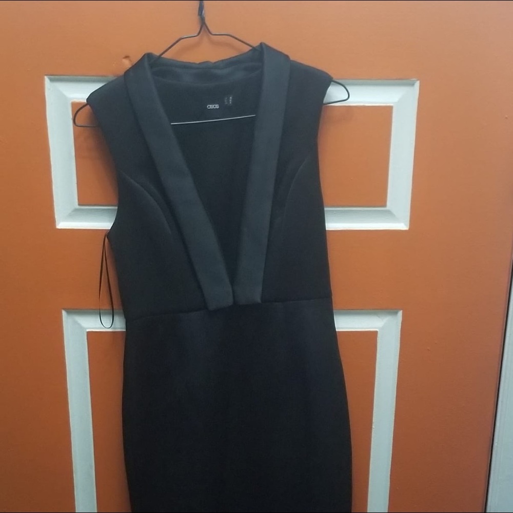 Asos tuxedo black dress